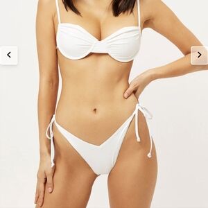 New with tag Frankie's bikinis Connor Cheeky Bikini Bottom White L